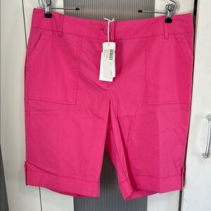 NWT $59 Chico's Vibrant Pink Cargo Shorts The Ultimate Fit